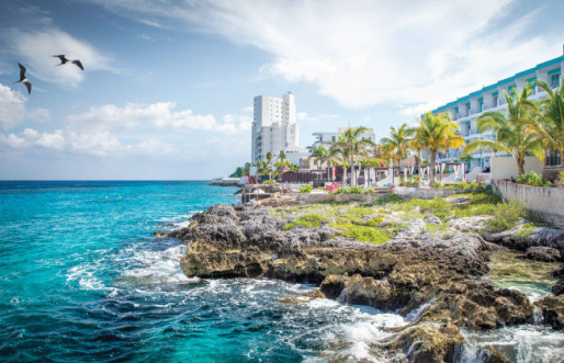 Cozumel coastline Mexico