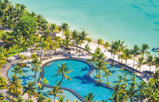 Trou aux Bices Pool and Beach Aerial