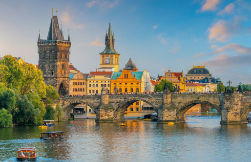 Old Town of Prague with Charles Bridge, Prague, Czech Republic