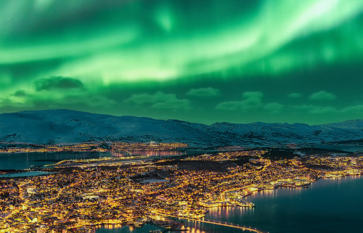 Aurora Borealis Northern Norway sky
