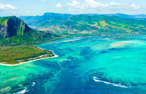 Mauritius aerial most loved destination